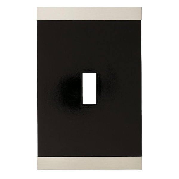 Wall Plate - Satin Nickle and Flat Black - 135754