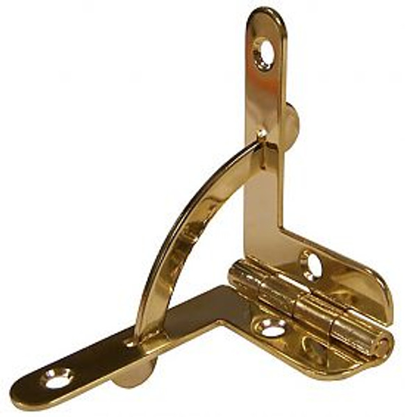 Pair of Small Quadrant Hinge 1-5/16" - Solid Brass - Gold Plated Pair