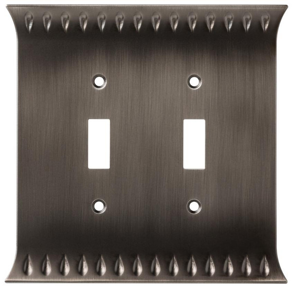 Brainerd - Wadsworth - Heirloom Silver Double Switch Plate - W30334-904-U