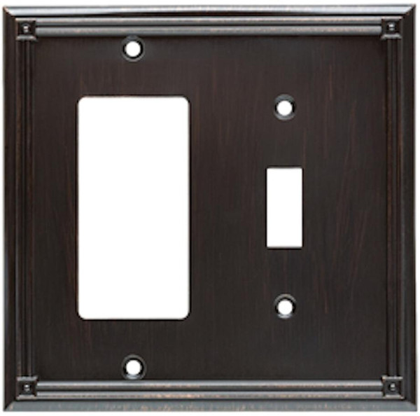 Brainerd - Ruston Single Switch / GFCI Cover Plate - Venetian Bronze - W20194-VBR-CP