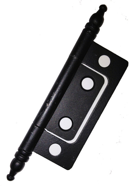 Non-Mortise Finial Hinge Flat Black  -2" H17-H531-200BK2