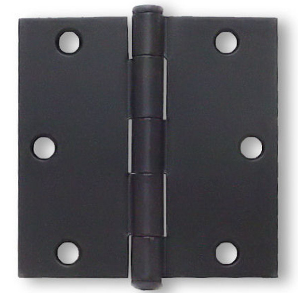 Flat Black 3-1/2" Square Corner Hinge - (HN0008C)