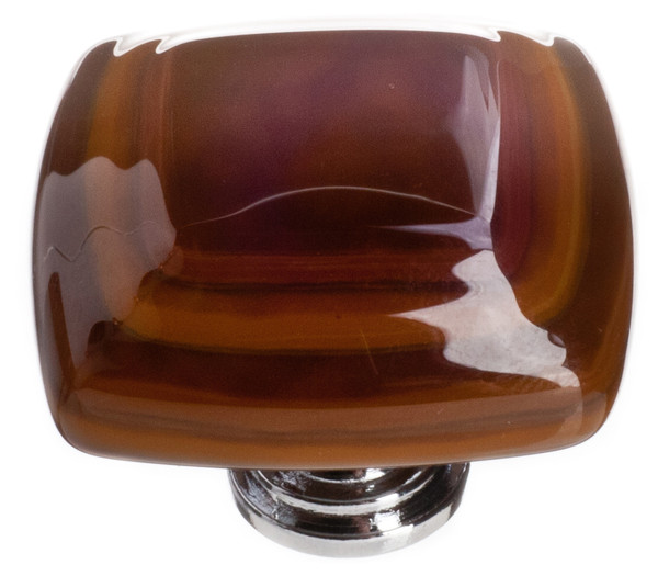 Stratum woodland & umber knob with polished chrome base