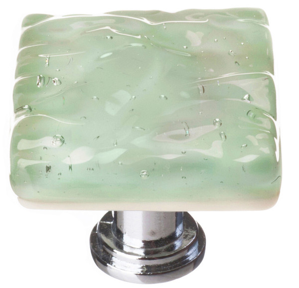 Glacier spruce green knob with polished chrome base