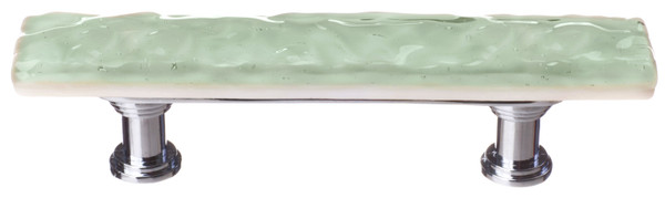 Skinny Glacier spruce green pull with polished chrome base
