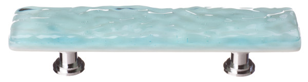 Glacier light aqua pull with polished chrome base