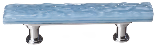 Skinny Glacier powder blue pull with polished chrome base