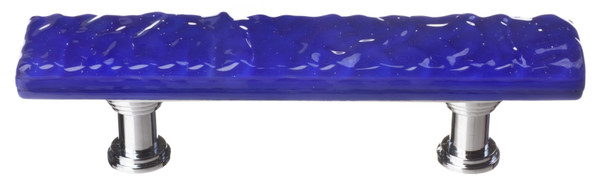 Glacier cobalt pull with polished chrome base