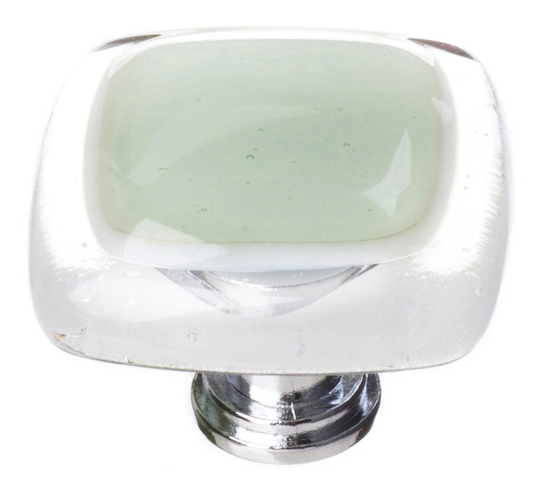 Reflective spruce green knob with polished chrome base