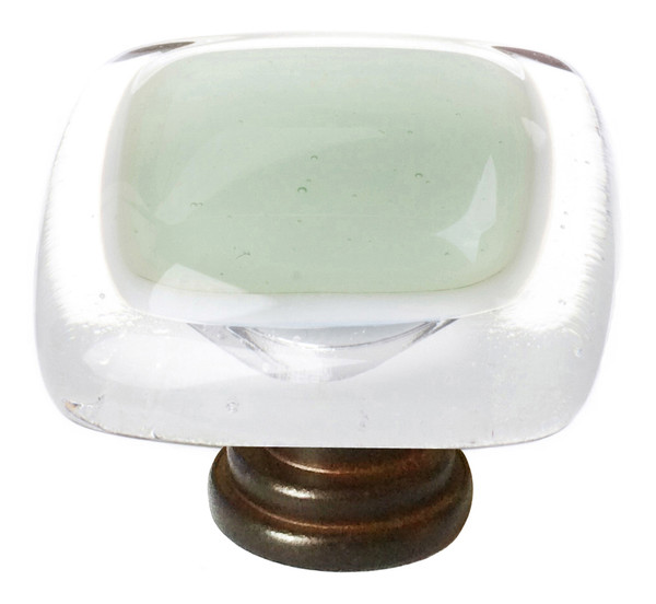 Reflective spruce green knob with oil rubbed bronze base