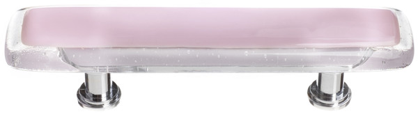 Reflective pink pull with polished chrome base