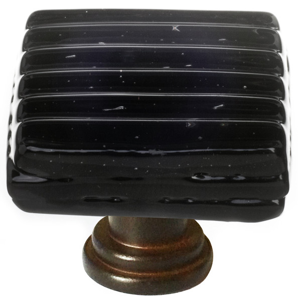 Reed black knob with oil rubbed bronze base