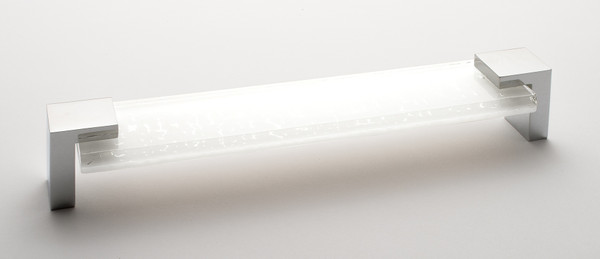 Affinity 8" pull white with polished chrome base