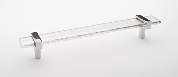 9" Adjustable clear pull with polished chrome base