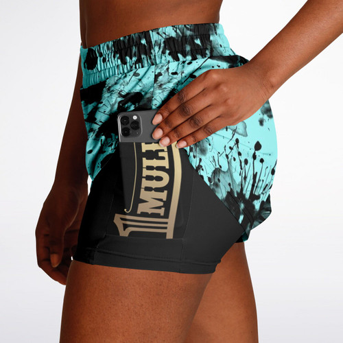 1MULISHA SPLASH Women's 2 In 1 Shorts, Phone Pocket