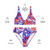 wills1mulisha RED, WHITE, BLUE MARBLE Recycled High-Waisted Bikini