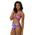 wills1mulisha RED, WHITE, BLUE MARBLE Recycled High-Waisted Bikini