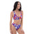 wills1mulisha RED, WHITE, BLUE MARBLE Recycled High-Waisted Bikini