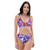 wills1mulisha RED, WHITE, BLUE MARBLE Recycled High-Waisted Bikini