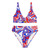 wills1mulisha RED, WHITE, BLUE MARBLE Recycled High-Waisted Bikini