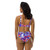 wills1mulisha RED, WHITE, BLUE MARBLE Recycled High-Waisted Bikini