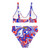 wills1mulisha RED, WHITE, BLUE MARBLE Recycled High-Waisted Bikini