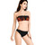 1MULISHA FIRE Women's Two Piece Bandeau Strapless Bikini Swimsuit