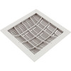 Main Drain Grate, Waterway, 12" x 12" Square, w/Frame, White