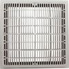 Main Drain Grate, Waterway, 12" x 12" Square, w/Frame, White