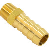 Barb Adapter, 3/8" Barb x 1/8" Male Pipe Thread, Brass