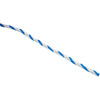 Polypropylene Rope, 1/4"dia, 2 White 1 Blue Strand, 600ft