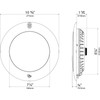 PAL EvenGlow Large Niche Light, RGB, 12vdc 30ft, SS Escutcheon