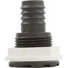 Bulkhead Fitting, Waterway, 3/4"b, Swirl, Dark Gray