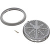 Main Drain Grate, PentairStarGuard, 8", 112gpm, Gray, Short Ring