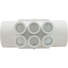 Manifold, 1/2" Slip, 6 Port, Flow Thru, 2" Slip x 2" Slip