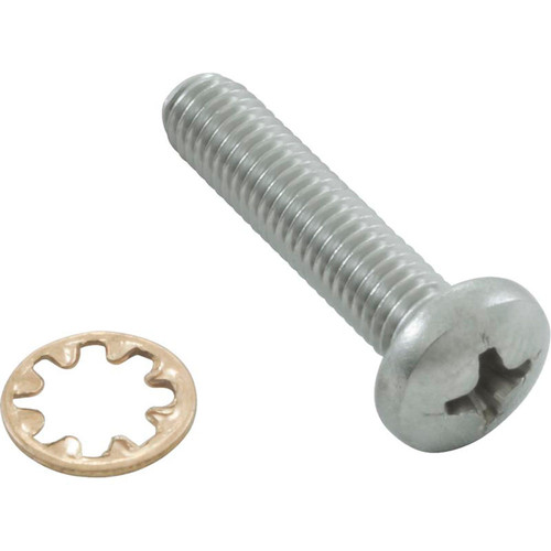 Screw, Zodiac Polaris 3900, Front Axle, w/Washer, 10-32 x 7/8"