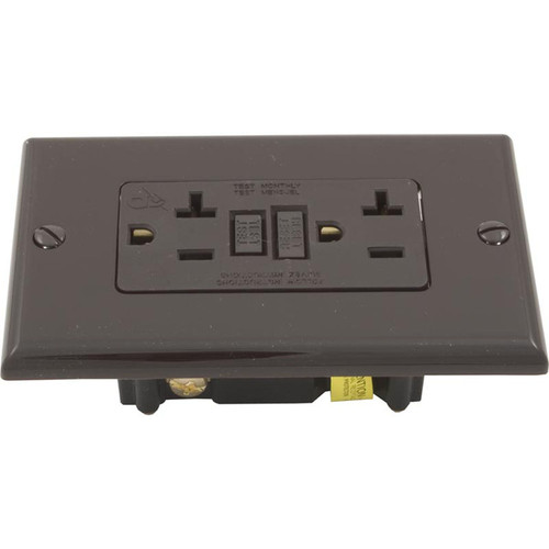 GFCI, Leviton, 20A, SPST, Plugface, Brown