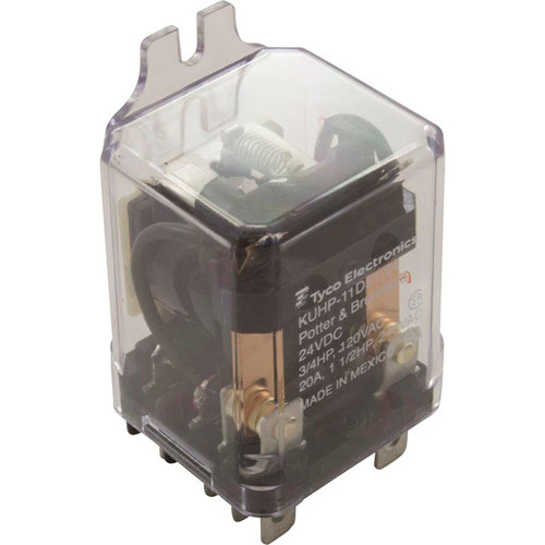 Relay, P&B, DPDT, 24VDC, 20A, Dust Cover