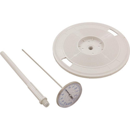 Skimmer Lid, Pentair, 9-3/16" Diameter, w/ Thermometer, White