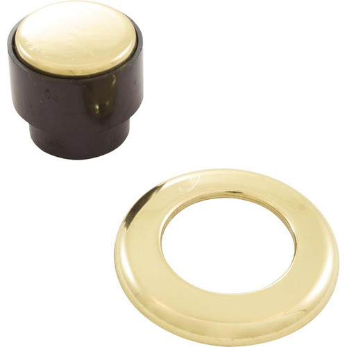 Air Button Bezel Kit, TDI 3428, 1-5/8"fd, Polished Brass