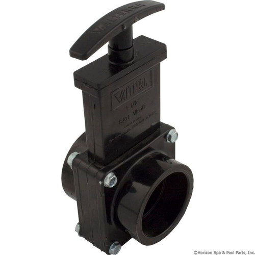 Gate Valve, 3 pc, Valterra, 1-1/2"s x 1-1/2"s, 45psi, Black