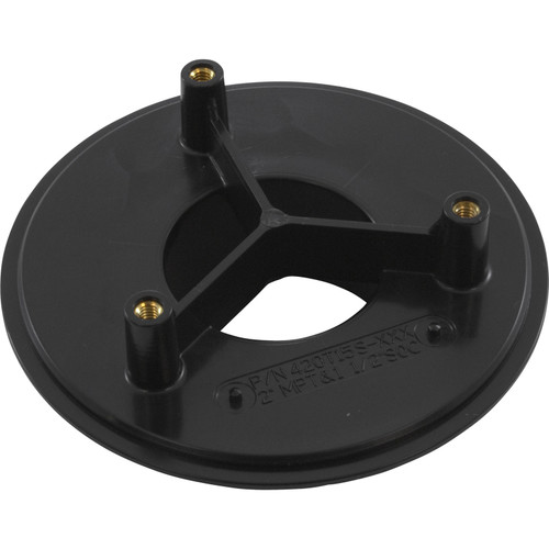 Wall Fitting, 4" dia, 2-3/8"hs, 2"mpt-1-1/2"s, Black