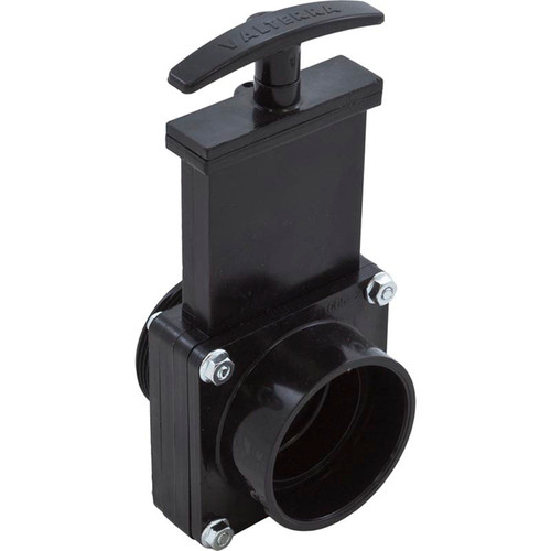 Gate Valve, 3 pc, Valterra, 2"mpt x 2"s, 40psi, Black