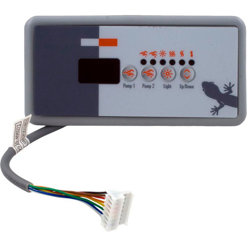 Topside, Gecko TSC-18/K 18, 4 Button, 2 Pump, Sm Rec, LED