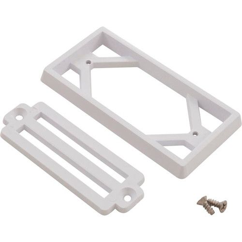 Gutter Drain, Pentair 2" x 4" 3-Bar Frame & Grate, White