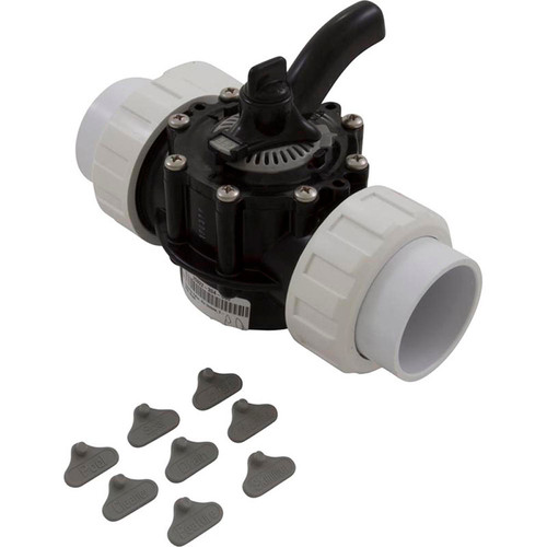 Diverter Valve, 2In Unions, 2-Way, Black