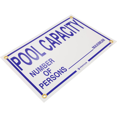 Sign, Pool Capacity, 18" x 12"