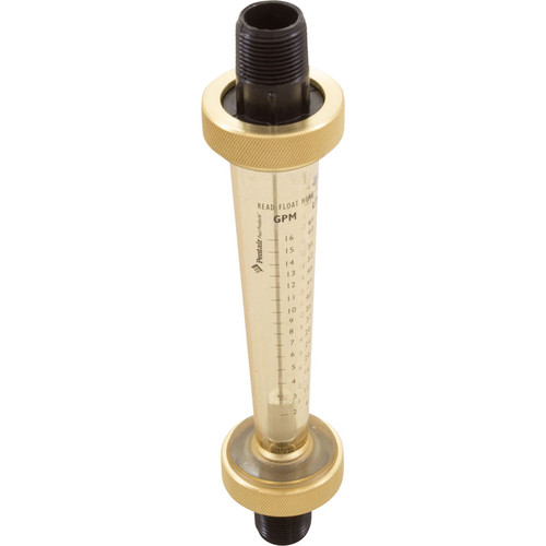 Flow Meter, Pentair, 2-16 gpm, 3/4" Nylon Thd End, Small Body