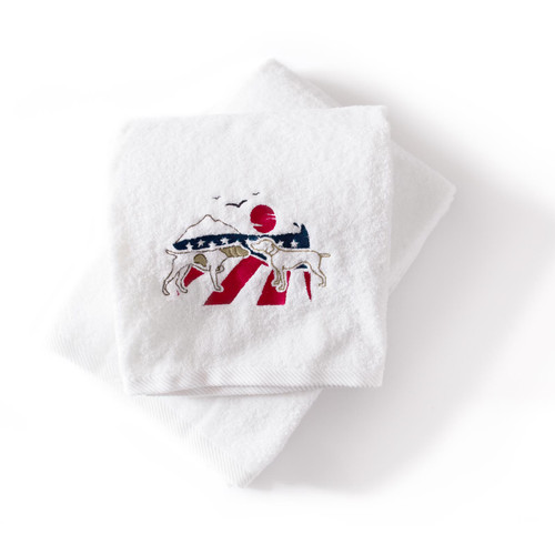 Fattowels, German Shorthaired Pointer Embroidered Thick Terrycloth SE Towel, 525 gsm