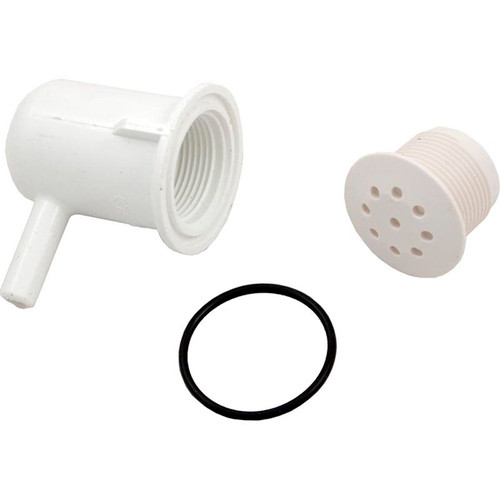 Air Injector, WW, Top Flo, 3/8"sb, Elbow Style, White